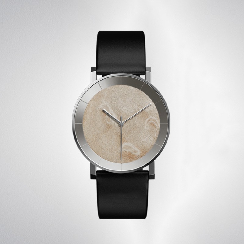 Walnut. A niche wooden watch with a simple Japanese-style retro design. It's a creative wooden men's watch